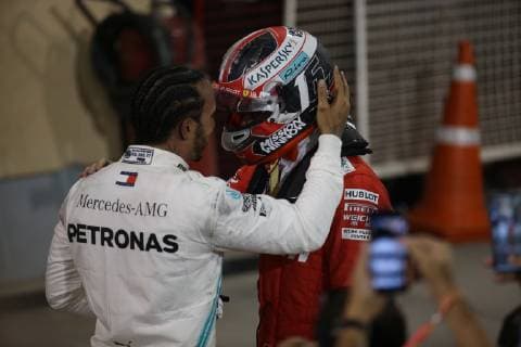 Photo4 LaPresse 31 03 2019 Sakhir, Bahrain Grand Prix Formula One Bahrain 2019 In the pic: Parc ferme Lewis Hamilton (GBR) Mercedes AMG F1 W10 EQ Power  Copyright: xPhoto4 LaPressex
