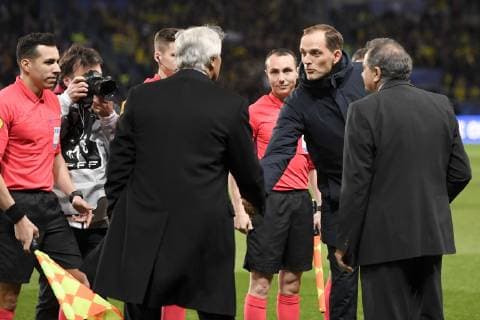 THOMAS TUCHEL (ENTRAINEUR PSG) - VAHID HALILHODZIC (ENTRAINEUR NANTES) - FAIR PLAY FOOTBALL : Paris SG vs Nantes - Coupe de France - 03 04 2019 AnthonyBIBARD FEP Panoramic 