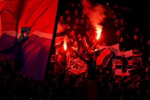 supporters du PSG - Ambiance - fumigenes FOOTBALL : PSG vs Nantes - 1 2 finale Coupe de France - Paris - 03 04 2019 JBAutissier Panoramic 