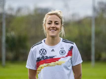 Fußball: DFB, Frauenfußball-Nationalmannschaft, Mannschafts- und Porträtfotos am 03.04.2019 in Marienfeld (Nordrhein-Westfalen). Carolin Simon Copyright: xKirchner DavidxInderliedx