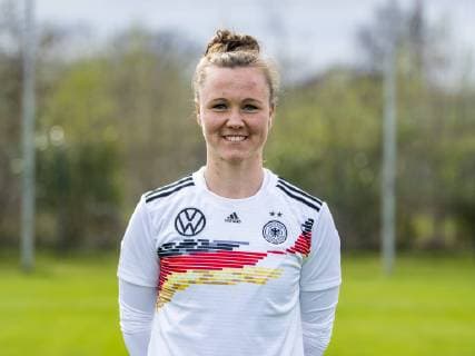Fußball: DFB, Frauenfußball-Nationalmannschaft, Mannschafts- und Porträtfotos am 03.04.2019 in Marienfeld (Nordrhein-Westfalen). Marina Hegering Copyright: xKirchner DavidxInderliedx