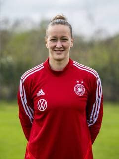 Fußball: DFB, Frauenfußball-Nationalmannschaft, Mannschafts- und Porträtfotos am 03.04.2019 in Marienfeld (Nordrhein-Westfalen). Torhüterin Almuth Schult Copyright: xKirchner DavidxInderliedx