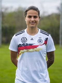 Fußball: DFB, Frauenfußball-Nationalmannschaft, Mannschafts- und Porträtfotos am 03.04.2019 in Marienfeld (Nordrhein-Westfalen). Dzsenifer Marozsan Copyright: xKirchner DavidxInderliedx