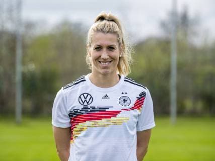 Fußball: DFB, Frauenfußball-Nationalmannschaft, Mannschafts- und Porträtfotos am 03.04.2019 in Marienfeld (Nordrhein-Westfalen). Verena Schweers Copyright: xKirchner DavidxInderliedx