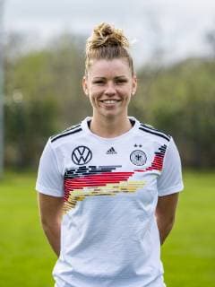Fußball: DFB, Frauenfußball-Nationalmannschaft, Mannschafts- und Porträtfotos am 03.04.2019 in Marienfeld (Nordrhein-Westfalen). Linda Dallmann Copyright: xKirchner DavidxInderliedx