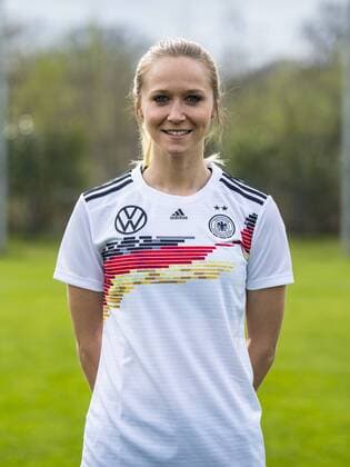 Fußball: DFB, Frauenfußball-Nationalmannschaft, Mannschafts- und Porträtfotos am 03.04.2019 in Marienfeld (Nordrhein-Westfalen). Turid Knaak Copyright: xKirchner DavidxInderliedx
