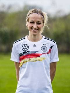 Fußball: DFB, Frauenfußball-Nationalmannschaft, Mannschafts- und Porträtfotos am 03.04.2019 in Marienfeld (Nordrhein-Westfalen). Kathrin Hendrich Copyright: xKirchner DavidxInderliedx