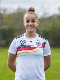 Fußball: DFB, Frauenfußball-Nationalmannschaft, Mannschafts- und Porträtfotos am 03.04.2019 in Marienfeld (Nordrhein-Westfalen). Giulia Gwinn Copyright: xKirchner DavidxInderliedx