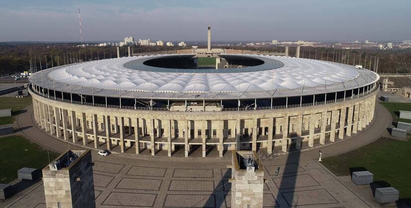 Fussball, Herren, Saison 2018 2019, Rund ums Olympiastadion Berlin, im Bild: Blick vom Olympischen Platz, 04.04. 2019, Copyright: xMatthiasxKochx
