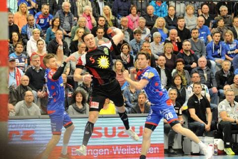 Jo Gerrit Genz (TuS N-Luebbecke 5) Handball, Maenner, DKB , 2.Bundesliga, 05.04.2019, Foto:TBaur Eibner HBW Balingen-Weilstetten vs. TuS N-Luebbecke Balingen Copyright: xEIBNER TobiasxBaurx EP_TBR