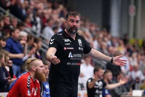 Stephan Swat (Trainer EHV Aue), ASV Hamm-Westfalen vs EHV Aue, Handball, 2. Bundesliga, 05.04.2019, ASV Hamm-Westfalen vs EHV Aue, Handball, 2. Bundesliga, 05.04.2019 Hamm Copyright: xEIBNER JanxStrohdiekx EP_JSK