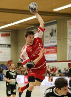 TuS Ferndorf - HC Rhein Vikings, 05.04.2019 Lukas Zerbe (TuS Ferndorf) mit dem 7:12 Kreuztal Stählerwiese Deutschland