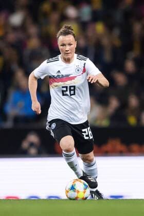 190406 Marina Hegering of Germany during the women s International Friendly Länderspiel football match between Sweden and Germany on April 6, 2019 in Stockholm. Photo: Joel Marklund BILDBYRAN kod JM 87921 Copyright: JOELxMARKLUND BB190406JM204
