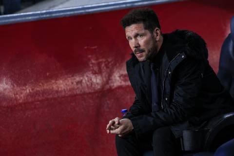 April 6, 2019 - Barcelona, Catalonia, Spain - Pablo Simeone of Atletico de Madrid during the of La Liga match between FC Barcelona Barca and Atletico de Madrid in Camp Nou Stadium in Barcelona 06 of Abril of 2019, Spain. Barcelona v Club Atletico De Madrid - La Liga - ZUMAn230 20190406_zaa_n230_493 Copyright: xXavierxBonillax