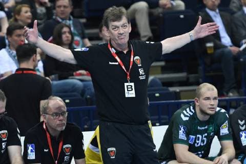 HBL, DHB-Pokal, Halbfinale,THW Kiel vs Fuechse Berlin 06.04.19, Hamburg, HBL, DHB-Pokal, Final Four 2019, Halbfinale, THW Kiel vs Fuechse Berlin, im Bild Trainer Velimir Petkovic (Berlin)