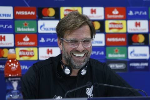 Sport Bilder des Tages 8th April 2019, Anfield, Liverpool, England; Liverpool press conference PK Pressekonferenz ahead of their Champions League fixture against FC Porto; Liverpool manager Jurgen Klopp speaks to the media at Anfield ahead of tomorrow night s Champions League quarter final first leg versus FC Porto  ActionPlus12122171 AlanxMartin