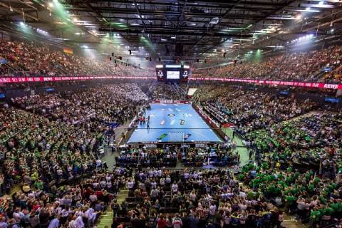 Hamburg, Deutschland 06. April 2019: REWE Final 4 - DHB Pokal Halbfinale - TSV Hannover-Burgdorf vs. SC Magdeburg Uebersicht Barclaycard Arena Hamburg Barclaycard Arena Hamburg Deutschland