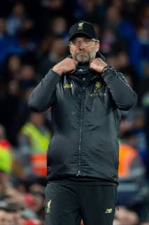 Liverpool, England, 09.04.2019, UEFA Champions League - 2018 19 Season, Round of 8, Viertelfinale Liverpool FC vs. FC Port, Trainer Juergen Klopp (LFC) schaut ( DeFodi053