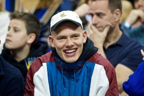 Sport Bilder des Tages Basketball Berlin 12.04.2019 Eurocup Finale Spiel 2 Saison 2018 2019 Alba Berlin - Valencia Basket Moritz Wagner (Los Angeles Lakers) zu Gast