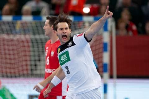 Halle (Westf.), Deutschland 13.04.2019: DHB Qualifikationsspiel - 2018 2019 - Deutschland vs. Polen Uwe Gensheimer (Deutschland) Halle (Westf.) Nordrhein-Westfalen Deutschland Gerry-Weber-Stadion
