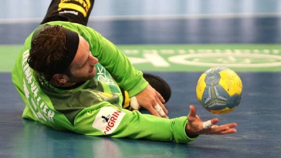 Silvio Heinevetter (Deutschland) beim EM Qualifikationsspiel Deutschland gegen Polen der Männer am 13.04.19 im Gerry Weber Stadion in Halle Westfalen Handball - EM-Qualifikation - Deutschland - Polen
