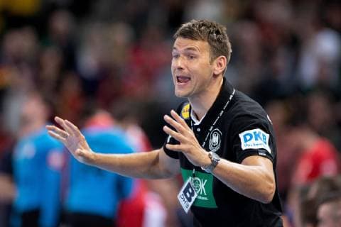 Halle (Westf.), Deutschland 13.04.2019: DHB Qualifikationsspiel - 2018 2019 - Deutschland vs. Polen Christian Prokop (Bundestrainer Deutschland) Halle (Westf.) Nordrhein-Westfalen Deutschland Gerry-Weber-Stadion