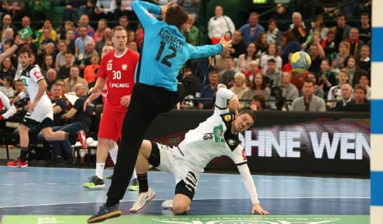 beim EM Qualifikationsspiel Deutschland gegen Polen der Männer am 13.04.19 im Gerry Weber Stadion in Halle Westfalen Handball - EM-Qualifikation - Deutschland - Polen