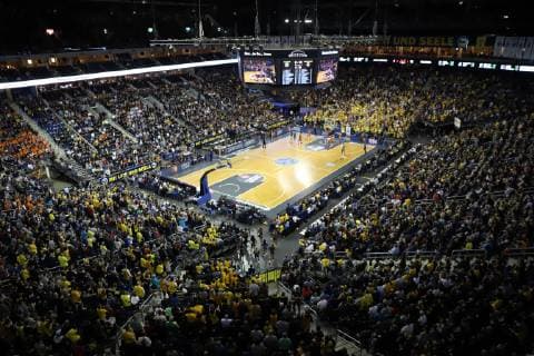 Basketball Berlin 12.04.2019 Eurocup Finale Spiel 2 Saison 2018 2019 Alba Berlin - Valencia Basket Mercedes Benz Arena Sportstätte