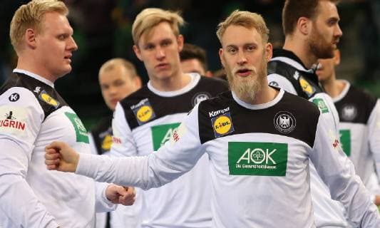 Matthias Musche (Deutschland) beim EM Qualifikationsspiel Deutschland gegen Polen der Männer am 13.04.19 im Gerry Weber Stadion in Halle Westfalen Handball - EM-Qualifikation - Deutschland - Polen