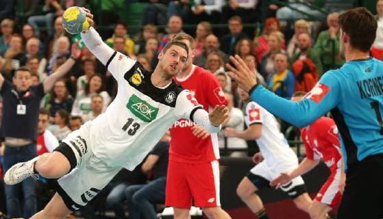 Hendrik Pekeler (Deutschland) beim EM Qualifikationsspiel Deutschland gegen Polen der Männer am 13.04.19 im Gerry Weber Stadion in Halle Westfalen Handball - EM-Qualifikation - Deutschland - Polen