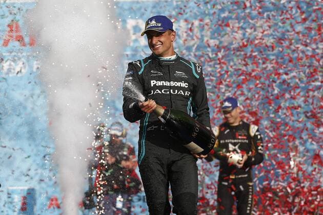 Sport Themen der Woche Sport Bilder des Tages Formel E, ePrix in Rom Photo Vincenzo Livieri - LaPresse 13-04-2019 Rome (Italy) 2019 GEOX Rome E-Prix. The award ceremony. In the picture the winner Mitch Evans  Copyright: xLaPressex xVincenzoxLivierix