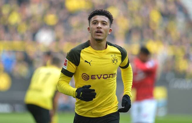Dortmund, Germany 13.04.2019, 1. Bundesliga, 29. Spieltag, BV Borussia Dortmund - 1. FSV Mainz 05, Jadon Sancho (BVB) schaut ( DeFodi521