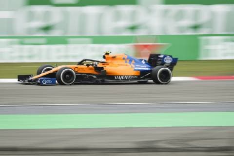 British racing driver Lando Norris of McLaren competes during the Formula One Heineken Chinese Grand Prix 2019 at the Shanghai International Circuit in Shanghai, China, 14 April 2019. F1 drivers compete in Formula One Heineken Chinese Grand Prix 2019 in Shanghai  scr183789