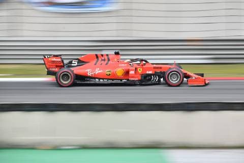German racing driver Sebastian Vettel of Scuderia Ferrari competes during the Formula One Heineken Chinese Grand Prix 2019 at the Shanghai International Circuit in Shanghai, China, 14 April 2019. F1 drivers compete in Formula One Heineken Chinese Grand Prix 2019 in Shanghai  20190414_405982