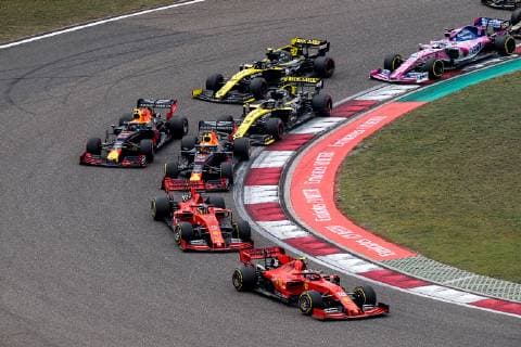 Formula One drivers compete in the Formula 1 Heineken Chinese Grand Prix 2019 at the Shanghai International Circuit in Shanghai, China, 14 April 2019. Lewis Hamilton wins landmark 1000th F1 race in Shanghai  bjl8712873