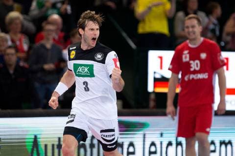 Halle (Westf.), Deutschland 13.04.2019: DHB Qualifikationsspiel - 2018 2019 - Deutschland vs. Polen Uwe Gensheimer (Deutschland) Halle (Westf.) Nordrhein-Westfalen Deutschland Gerry-Weber-Stadion
