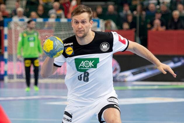 Halle (Westf.), Deutschland 13.04.2019: DHB Qualifikationsspiel - 2018 2019 - Deutschland vs. Polen Fabian Böhm (Deutschland) Halle (Westf.) Nordrhein-Westfalen Deutschland Gerry-Weber-Stadion