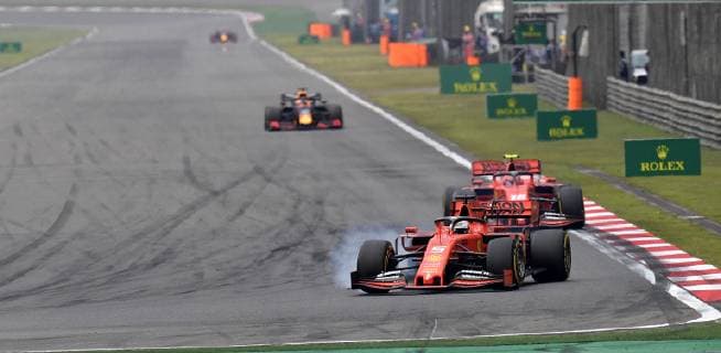 Shanghai, China, 14.04.2019, Formel 1, Formula 1, China Grand Prix, Sebastian Vettel (GER 5), Scuderia Ferrari, Charles Leclerc (MCO 16) ( DeFodi506