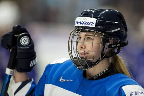 Elisa Holopainen 12, FIN during the IIHF Womens World Championship WM Weltmeisterschaft 2019 Final Game United States - Finland at the Espoo Metro Arena14. April 2019 in Espoo, Finland. (Tomi Hänninen Newspix24)  Copyright: xTomixHänninenx np24thTHnp2440th051185
