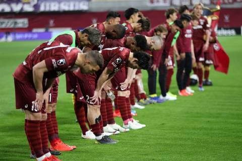 Vissel Kobe team group Mannschaftsbild Totale , APRIL 14, 2019 - Football Soccer :2019 J1 League match between Vissel Kobe 2-4 Sanfrecce Hiroshima at Noevir Stadium Kobe in Hyogo, Japan. Noxthirdxpartyxsales  (101244120)