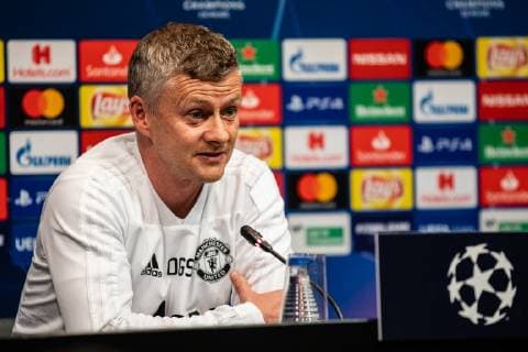 April 15, 2019 - Barcelona, BARCELONA, Spain - Ole Gunnar SolskjoÂ¦r coach of Manchester United ManU during the press conference PK Pressekonferenz before the second leg Champions League match of Quarter final between FC Barcelona Barca and Manchester United in Camp Nou Stadium in Barcelona 15 of April of 2019, Spain. SPAIN - SPORTS - FOOTBALL - CHAMPIONS LEAGUE - MANCHESTER UNITED - TRAINING - ZUMAa181 20190415_zaa_a181_052 Copyright: xAFP7x