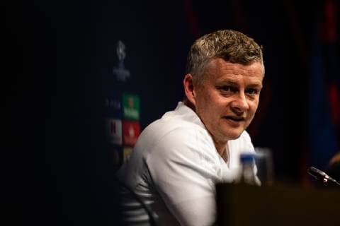 Sport Bilder des Tages April 15, 2019 - Barcelona, BARCELONA, Spain - Ole Gunnar SolskjoÂ¦r coach of Manchester United ManU during the press conference PK Pressekonferenz before the second leg Champions League match of Quarter final between FC Barcelona Barca and Manchester United in Camp Nou Stadium in Barcelona 15 of April of 2019, Spain. SPAIN - SPORTS - FOOTBALL - CHAMPIONS LEAGUE - MANCHESTER UNITED - TRAINING - ZUMAa181 20190415_zaa_a181_059 Copyright: xAFP7x