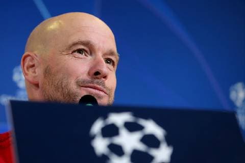 Turin, Italien, 15.04.2019, Ajax Amsterdam Pressekonferenz, Trainer Erik Ten Hag (Ajax) Schaut ( DeFodi541