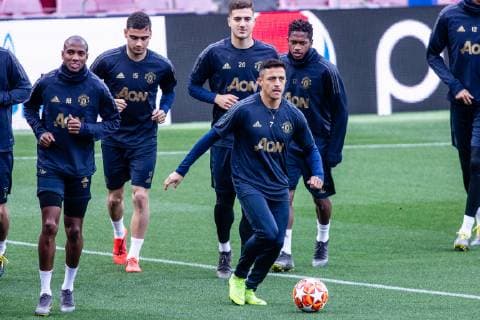 April 15, 2019 - Barcelona, BARCELONA, Spain - 07 Alexis Sanchez of Manchester United ManU during the training session before the second leg Champions League match of Quarter final between FC Barcelona Barca and Manchester United in Camp Nou Stadium in Barcelona 15 of April of 2019, Spain. FOOTBALL - CHAMPIONS LEAGUE - MANCHESTER UNITED - TRAINING - ZUMAa181 20190415_zaa_a181_206 Copyright: xAFP7x