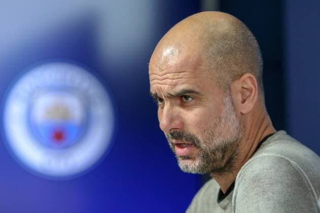 Manchester City Presser Pep Guardiola of Manchester City during a press conference PK Pressekonferenz at the Etihad Campus, Manchester Content Not Available For UK Newspapers Copyright: xStevexMcCormickx FIL-13123-0020