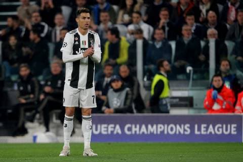 Turin, Italien, 16.04.2019, UEFA Champions League - 2018 19 Season, Viertelfinale, 2. Runde, Juventus Turin - Ajax Amsterdam, Christiano Ronaldo (JUV) gestikuliert, Gestik ( DeFodi541