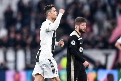 Mg Torino 16 04 2019 - Champions League Juventus-Ajax foto Matteo Gribaudi Image nella foto: esultanza gol Cristiano Ronaldo 