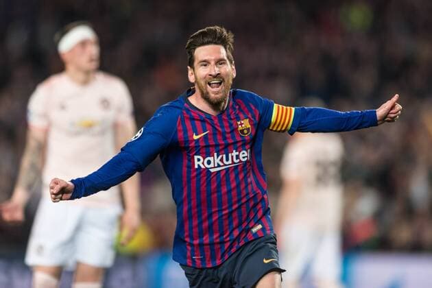 Sport Themen der Woche KW16 Sport Bilder des Tages Barcelona, Spain, 16.04.2019, UEFA Champions League - 2018 19 Season, Viertelfinale, 2. Runde, FC Barcelona Barca - Manchester United ManU Lionel Messi (Barcelona) celebrates his team s second goal ( DeFodi059 *** Barcelona Spain 16 04 2019 UEFA Champions League 2018 19 Season Quarter Final 2 Round FC Barcelona Manchester United Lionel Messi Barcelona celebrates his team s second goal DeFodi059