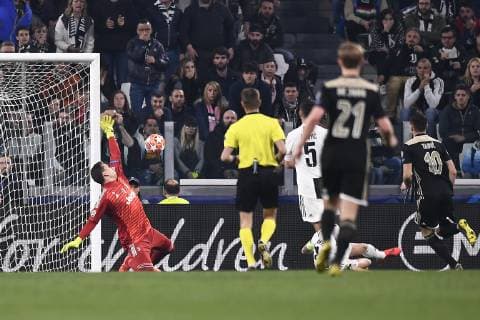 Photo LaPresse - Fabio Ferrari April 16, 2018 Turin, Italy soccer Juventus Fc vs Ajax - Uefa Champions - quarter to final- In the pic:Wojciech Szczesny(Juventus F.C.);  Copyright: xFabioxFerrari LaPressex