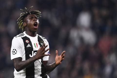 Photo LaPresse - Fabio Ferrari April 16, 2018 Turin, Italy soccer Juventus Fc vs Ajax - Uefa Champions - quarter to final- In the pic:Moise Kean (Juventus F.C.);  Copyright: xFabioxFerrari LaPressex